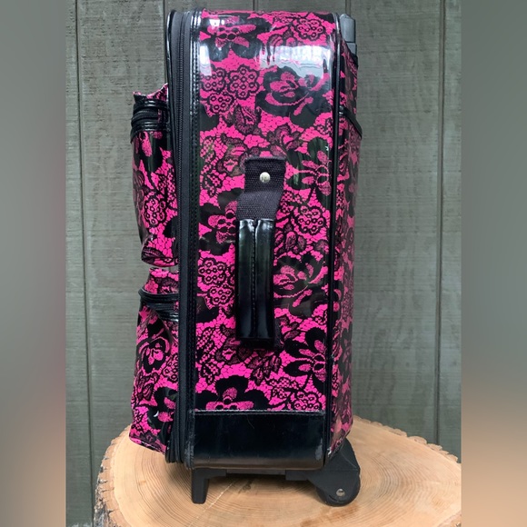 Betsey Johnson 90s Vintage Lace Rolling Suitcase - Picture 9 of 10